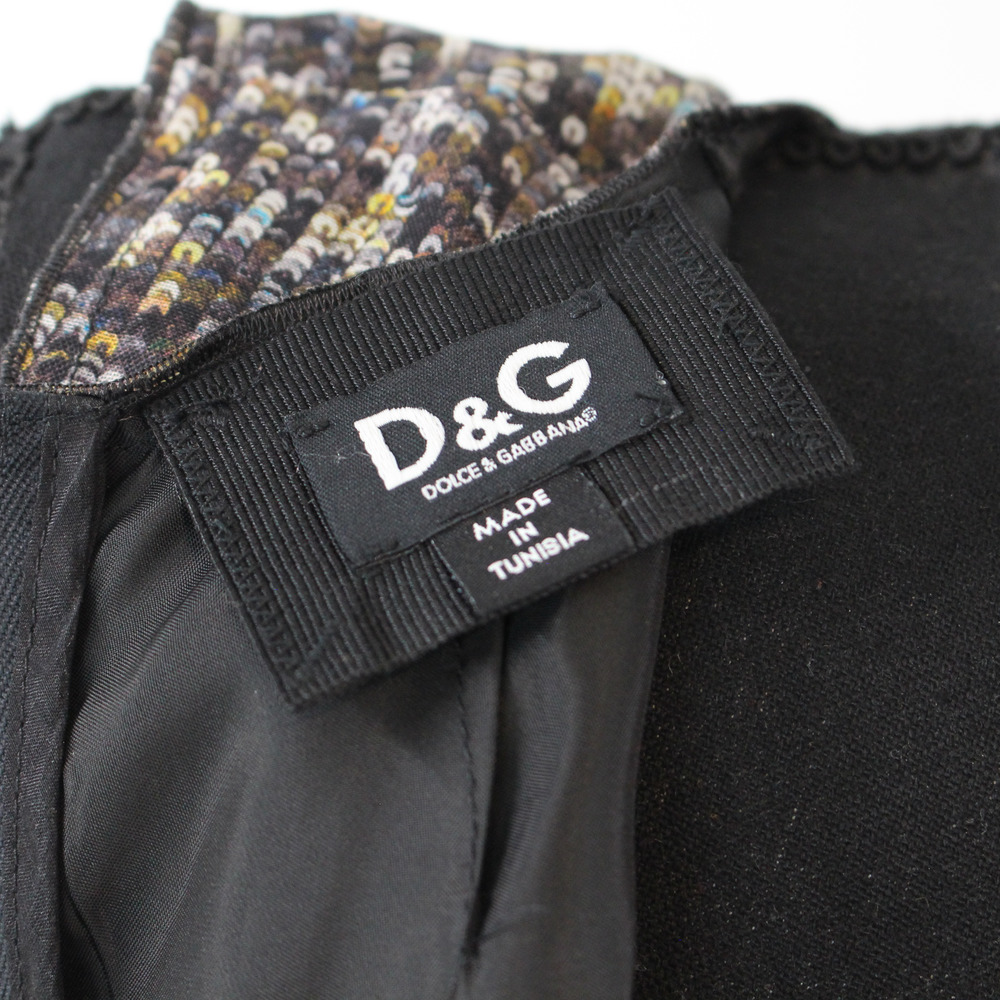 Dolce & Gabbana Silk Multicolor Knee Length Dress 40 Sequin Print Sleeveless D&G - Picture 6 of 7